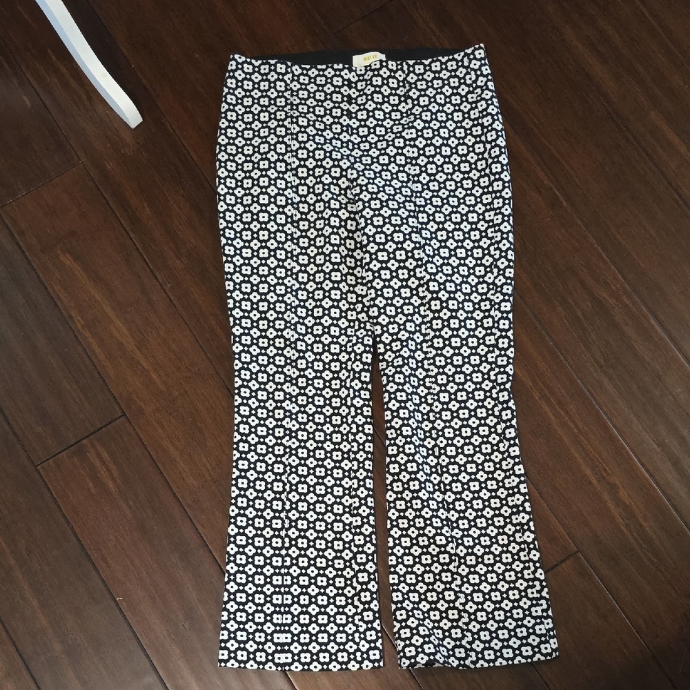 Maeve Monochrome Floral Trousers A51